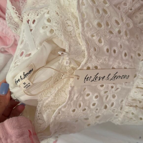 For Love & Lemons Becca Mini Dress in White - Picture 5 of 5